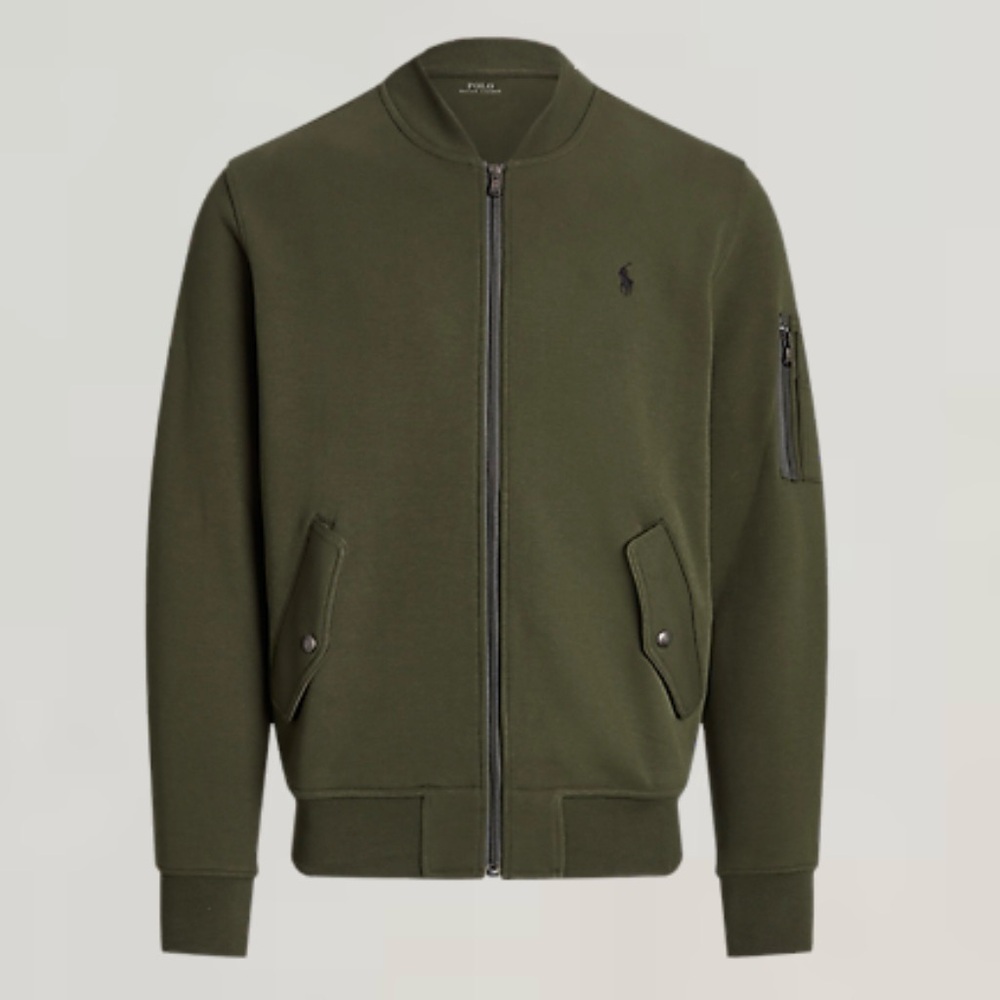 NWT Olive  Polo Ralph Lauren Double-Knit Bomber Jacket XXL